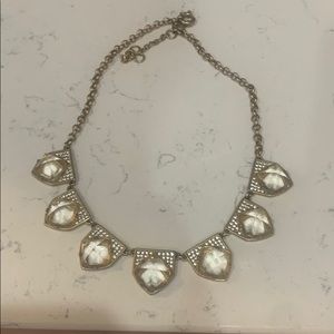 J crew crystal and gold choker